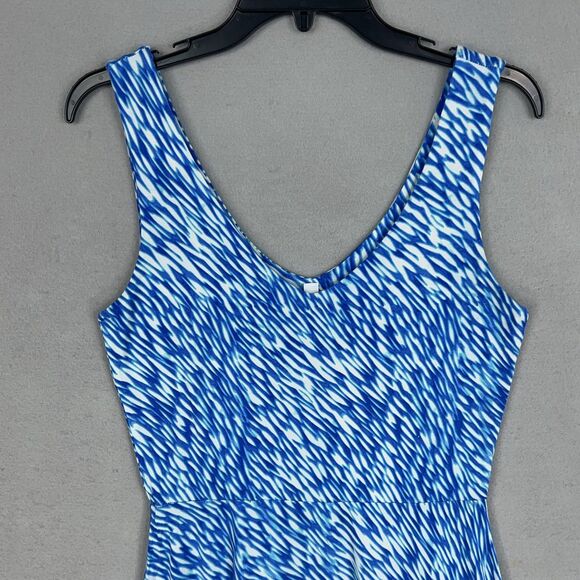 Athleta Dress Womens Small Blue Reef Print Dreamin Resort Coastal Vacay Casual - Picture 2 of 13